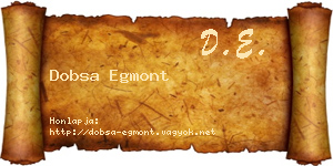Dobsa Egmont névjegykártya